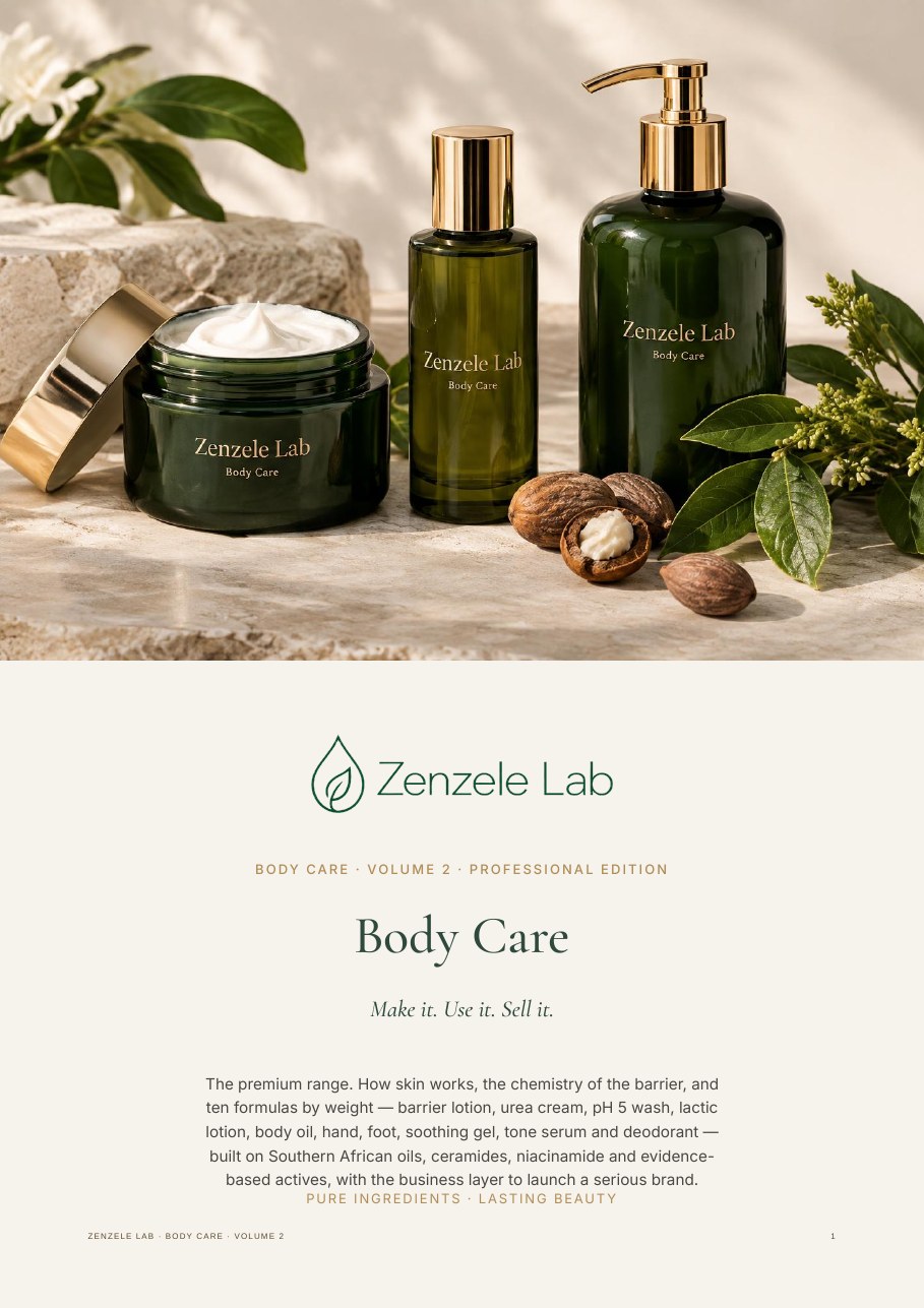 Zenzele Lab Bodycare Volume 2 manual cover